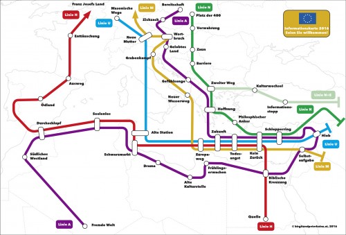 HUMAN-U-Bahnspinne/HUMAN-tubeplan-europe, 2016